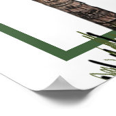 Poster Vintage Palm Tree Tropical Elégant (Coin)