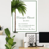 Poster Vintage Palm Tree Tropical Elégant (Bureau à domicile)