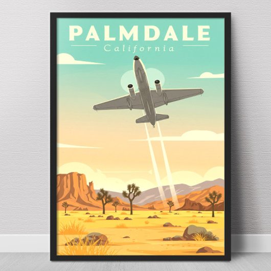Poster Vintage Palmdale California