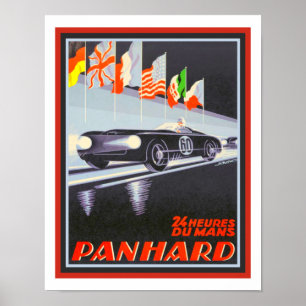 Poster vintage Panhard - Alex Kow