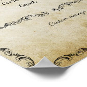 Poster Vintage panneau mariage romantique (Coin)