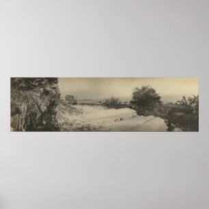 Poster Vintage panoramique glaciaire Grooves Kelleys Isla