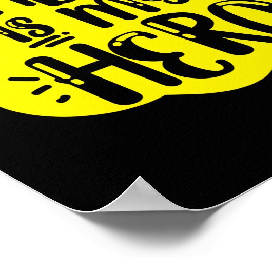 Poster Vintage Papa Est Mon Héros (Coin)