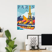 Poster Vintage Paris (Bureau à domicile)