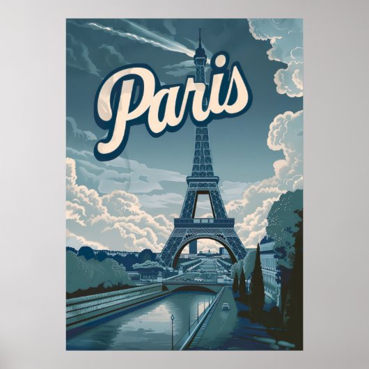 Poster Vintage Paris France (Devant)