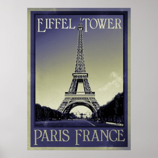 poster vintage paris france (Devant)