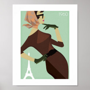 Poster vintage - Paris LadyPose