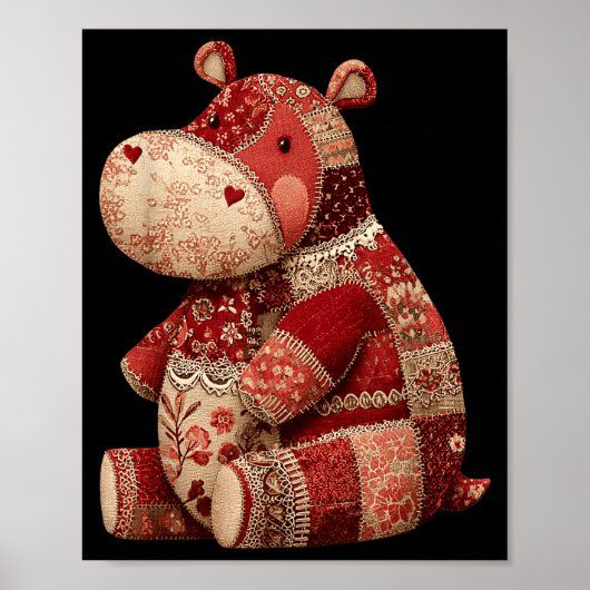 Poster Vintage Patchwork Hip Cute Boho Nursery (Devant)