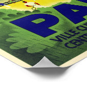 Poster vintage Pau France 1935 (Coin)