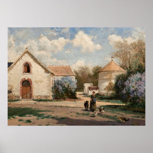 Poster Vintage Pays Antique Cottage (Devant)