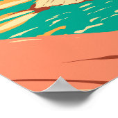 Poster vintage paysager du parc national des Badla (Coin)