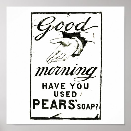 Poster VINTAGE PEARS SOAP ADVERT - Vers 1895 (Devant)