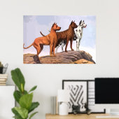 Poster vintage Peint Great Danes (Bureau à domicile)