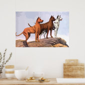 Poster vintage Peint Great Danes (Cuisine)