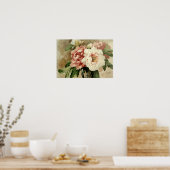 Poster Vintage Peonies (Cuisine)