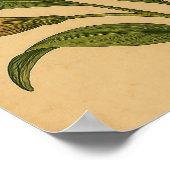 Poster Vintage Peruvian Lily on Weathered Paper (Coin)