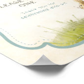 Poster Vintage Peter Rabbit Garçon Baby shower Faveurs (Coin)