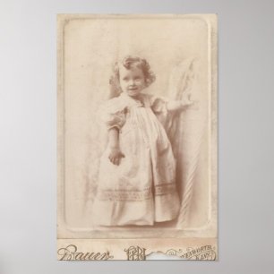 Poster Vintage petite fille