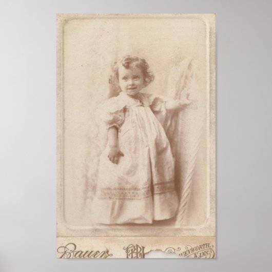 Poster Vintage petite fille (Devant)