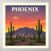 Poster Vintage Phoenix Arizona (Devant)