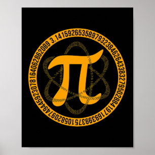 Poster Vintage Pi Day Lover Math Enseignant Mathématicien