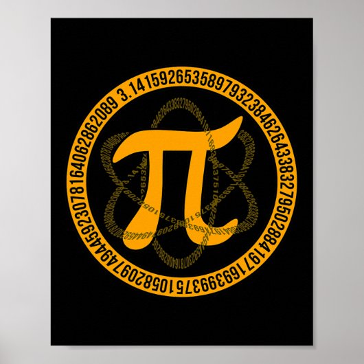 Poster Vintage Pi Day Lover Math Enseignant Mathématicien (Devant)