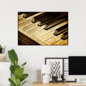 Poster vintage Piano Keys (Bureau à domicile)