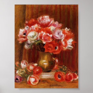 Poster Vintage Pierre-Auguste Renoir Anemones