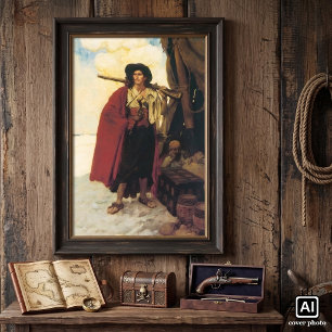 Poster Vintage Pirates Buccaneer était un type pittoresqu