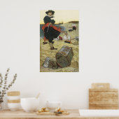 Poster Vintage Pirates, William Kidd Burning Treasure (Cuisine)
