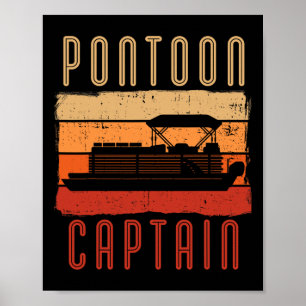 Poster Vintage Ponton Capitaine Bateau Bateau Bateau Bate