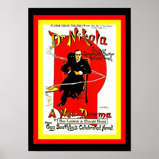 POSTER VINTAGE POP ART GUY BOOTHBY'S DR NIKOLA (Devant)