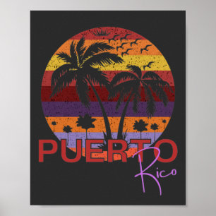 Poster Vintage Porto Rico Summer Beach