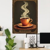 Poster vintage pour café (Bureau à domicile)