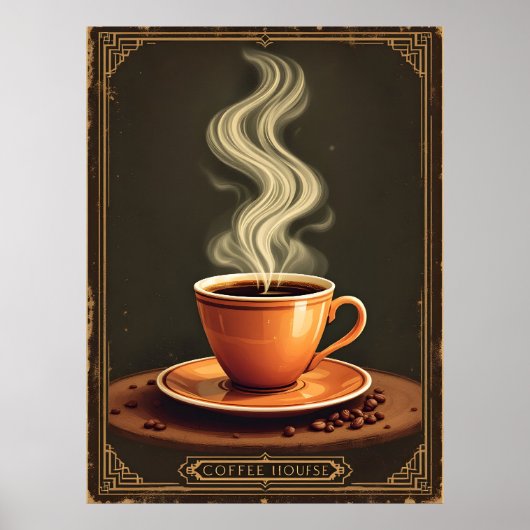 Poster vintage pour café (Devant)