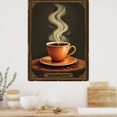 Poster vintage pour café (Cuisine)