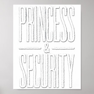Poster Vintage Princess Security Team Papa & Maman Fa