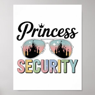 Poster Vintage Princesse Protection de la sécurité corres