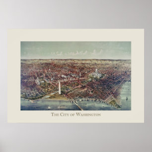 Poster Vintage Print of Washington, D.C.
