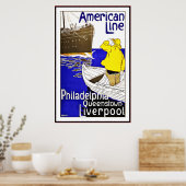 Poster vintage Print Philadelphia Queenstown Large (Cuisine)