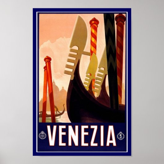 Poster vintage Print Venezia (Devant)