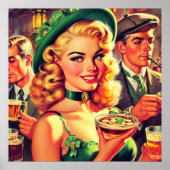 Poster Vintage Pub Irish Girl (Devant)