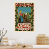 Poster vintage publicitaire de légumes français (Cuisine)