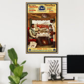 Poster vintage Pullman-trein eetzalen (Thuiskantoor)