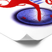 Poster vintage Qantas Empire Airways restauré (Coin)