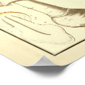 Poster Vintage Red Casquette Champignons Art Print (Coin)