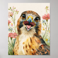 Poster vintage Red Hawk