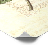 Poster Vintage Red Rose Country Cottage Elégance (Coin)