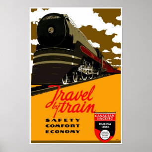 Poster Vintage Reizen Per Trein Canada 2