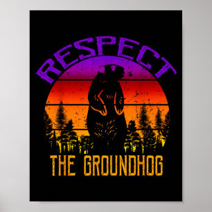 Poster Vintage Respect Le Jour de la marmotte Groundhog D